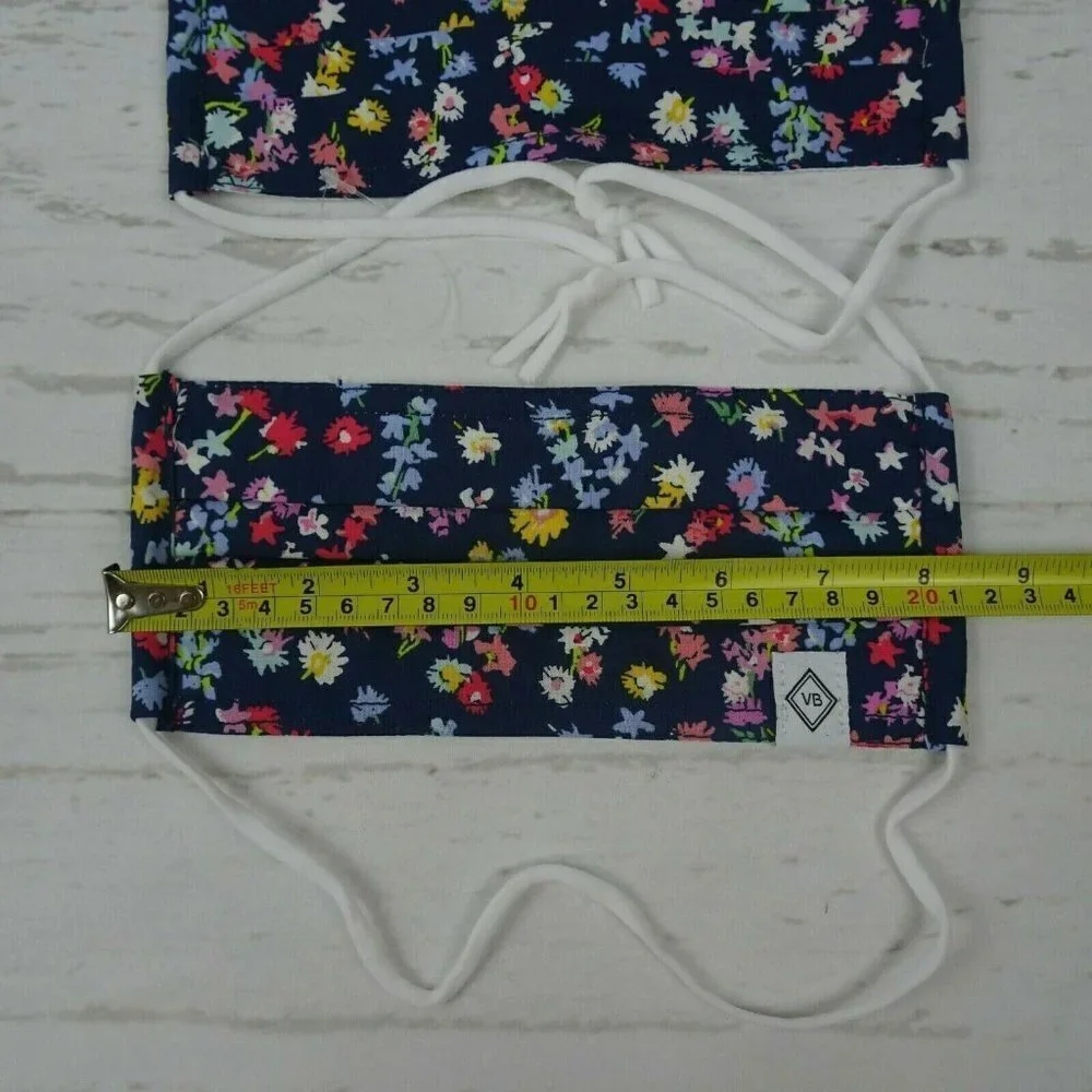 💰3/$25 Vera Bradley 2-Pack Pleated Cloth Face Masks Scattered Wildflowers